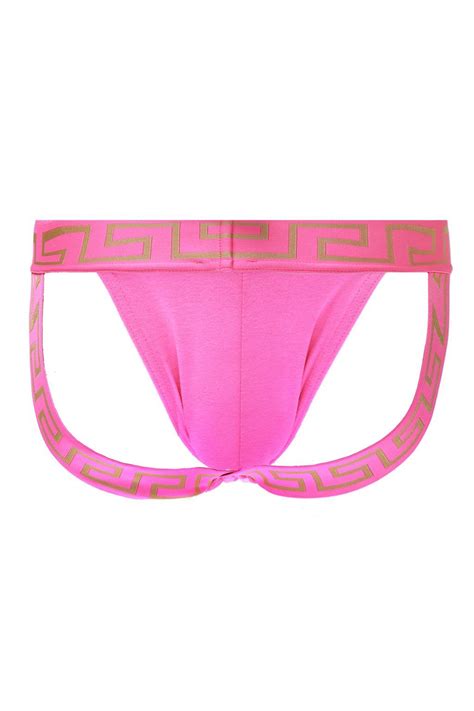 versace pink jockstrap|versace men's border briefs.